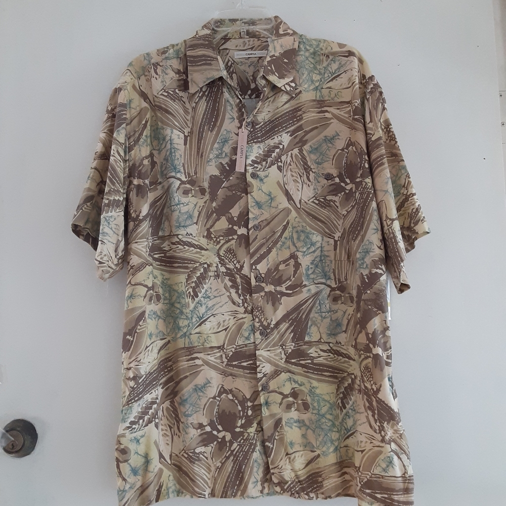 🆕️ Moda Campia Men's Medium NWT Aloha Shirt, Christmas Gift